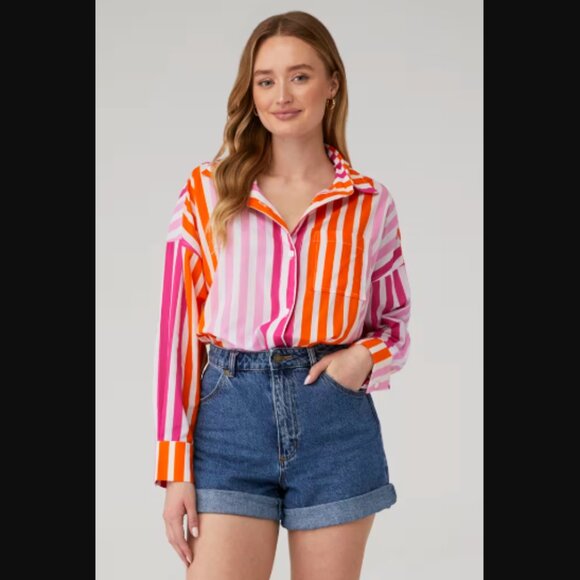 NIP Beach Riot Alexa Top Sunset Stripes Size S/M Retail Price $98.00 - Picture 3 of 15